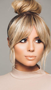 16" HUMAN HAIR PONY by Hairdo in R14/88H GOLDEN WHEAT | Dark Blonde Evenly Blended with Pale Blonde Highlights