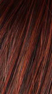 HOT CHILLI ROOTED | Bright Copper Red and Medium Burgundy Red Blend with Medium to Dark Brown Roots