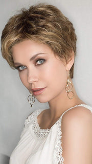 AIR by Ellen Wille in LIGHT BERNSTEIN ROOTED | Light Auburn, Light Honey Blonde, and Light Reddish Brown Blend and Dark Roots