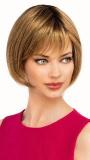 100% hand tied cap, a chic feathered layered bob wig