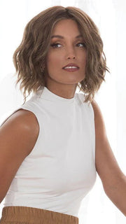 A beautiful angled bob with subtle soft waves