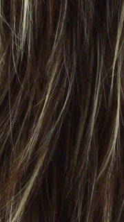 ICED MOCHA R | Rooted Dark Brown with Medium Brown Base Blended with Light Blonde Highlights