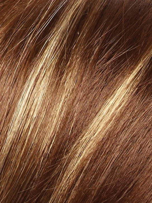 Color Iced Mocha = Rooted Dark with Medium Brown blended with Light Blonde highlights