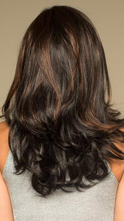 1BRH30 CHOCOLATE PRETZEL | Soft Black with 33% Gold-Red Highlights