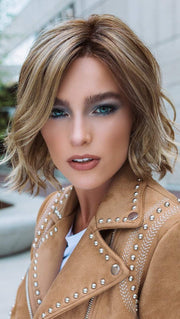 JANUARY Wig by JON RENAU in 14/26S10 | Light Gold Blonde and Medium Red-Gold Blonde Blend, Shaded with Light Brown