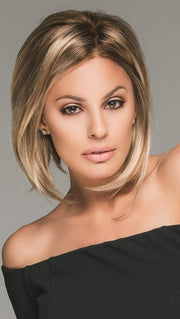 MENA by JON RENAU in 12FS8 SHADED PRALINE | Light Gold Brown, Light Natural Gold Blonde and Pale Natural Gold-Blonde Blend, Shaded with Medium Brown