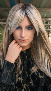 CAMILLA by JON RENAU in 12FS8  | Light Gold Brown, Light Natural Gold Blonde and Pale Natural Gold-Blonde Blend, Shaded with Medium Brown