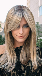 CAMILLA by JON RENAU in 12FS8  | Light Gold Brown, Light Natural Gold Blonde and Pale Natural Gold-Blonde Blend, Shaded with Medium Brown