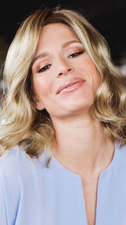 KENDALL by JON RENAU in 22F16S8 VENICE BLONDE | Lt Ash Blonde & Lt Natural Blonde Blend, Shaded w/ Med Brown