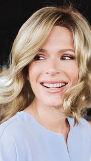 KENDALL by JON RENAU in 22F16S8 VENICE BLONDE | Lt Ash Blonde & Lt Natural Blonde Blend, Shaded w/ Med Brown