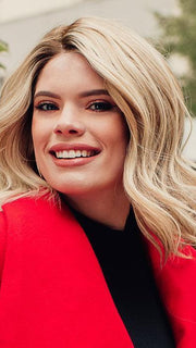 MARGOT by JON RENAU in 12FS8 | Light Gold Brown, Light Natural Gold Blonde and Pale Natural Gold-Blonde Blend, Shaded with Medium Brown (This piece has been styled and curled)