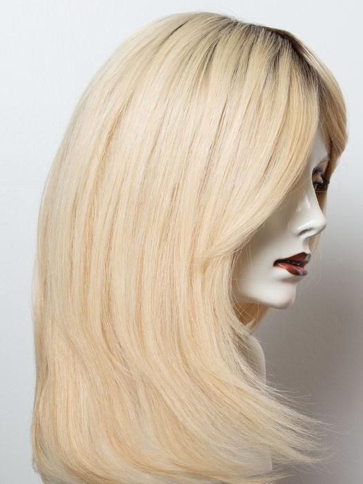 613/102S8 | Pale Natural Gold Blonde and Pale Platinum Blonde Blend, Shaded with Medium Brown