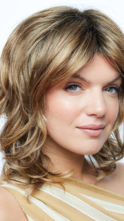 JAN by Rene of Paris in CAFFE-MACCHIATO | Nutmeg and Creamy Toffee Blonde with Warm Deep Brown Roots
