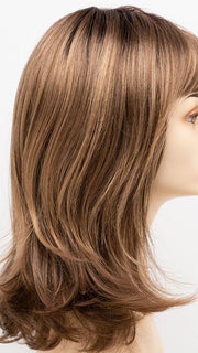 TOASTED-SESAME | Medium Brown roots with overall Warm Cinnamon base and Wheat Blonde highlights
