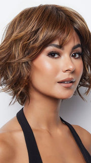 A short angled bob style