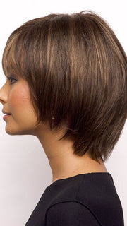 A medium length synthetic wig