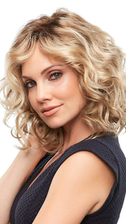 JULIANNE PETITE Wig by JON RENAU in 12FS8 | Light Gold Brown, Light Natural Gold Blonde and Pale Natural Gold-Blonde Blend, Shaded with Medium Brown