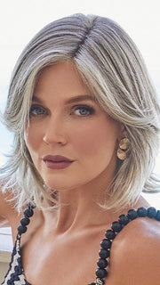 ICE-BLOND | Ashy Blonde Base with White Gold Tips with Highlights around face