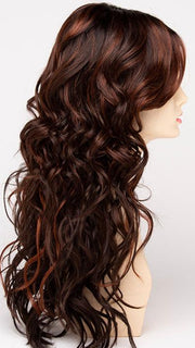 CHOCOLATE-CHERRY | Dark Brown roots with overall Medium Brown base with Deep Red highlights