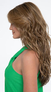 TOASTED-SESAME | Medium Brown roots with overall Warm Cinnamon base and Golden Blonde highlights