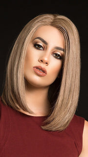 PLF002HM by LOUIS FERRE in 10/6/8 CAFE LATTE | Brown, Dark Brown, and Ash Brown Evenly Blended
