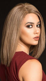 PLF002HM by LOUIS FERRE in 10/6/8 CAFE LATTE | Brown, Dark Brown, and Ash Brown Evenly Blended