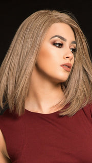 PLF002HM by LOUIS FERRE in 10/6/8 CAFE LATTE | Brown, Dark Brown, and Ash Brown Evenly Blended