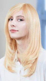 AMBER by LOUIS FERRE in 140/22 GOLD BLONDE | Light Blonde Blended with Light Red and Blonde Highlight Tones