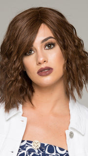 OPAL by LOUIS FERRE in GINGER BROWN  | Medium Auburn And Medium Brown 50/50 Blend (This piece has been styled and curled)