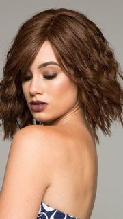 OPAL by LOUIS FERRE in GINGER BROWN  | Medium Auburn And Medium Brown 50/50 Blend (This piece has been styled and curled)