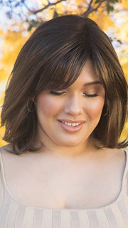 KANDY-BROWN-LR | Warm Light Brown and Dark Rich Brown Mixed with Dark Long Roots