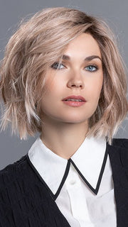 LIA II by Ellen Wille in CANDY BLONDE ROOTED 101.27.60 | Pearl Platinum, Dark Strawberry Blonde and Pearl White Blend with Dark Shaded Roots