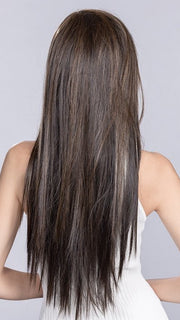 LOOK by ELLEN WILLE in NOUGAT LIGHTED 830.6.16 | Medium Brown and Light Auburn Blend with Dark Brown and Medium Blonde Highlights throughout and concentrated in the front