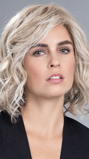 LOVELY by Ellen Wille in CHAMPAGNE ROOTED 16.25.24 | Medium Blonde and Lightest Ash Blonde blend with Lightest Golden Blonde and Shaded Roots