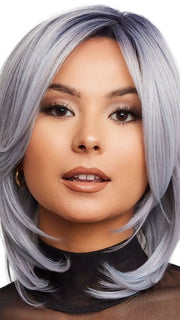 LUXE SLEEK by Rene of Paris in FROZEN-SAPPHIRE | Icy Blue Base with Indigo Black Roots