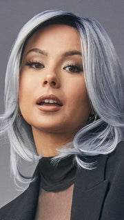 LUXE SLEEK by Rene of Paris in FROZEN-SAPPHIRE | Icy Blue Base with Indigo Black Roots