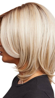 LUXE SLEEK by Rene of Paris in MILKY-OPAL | A Blend of Creamy Blonde and White Blonde Rooted with Warm Brown