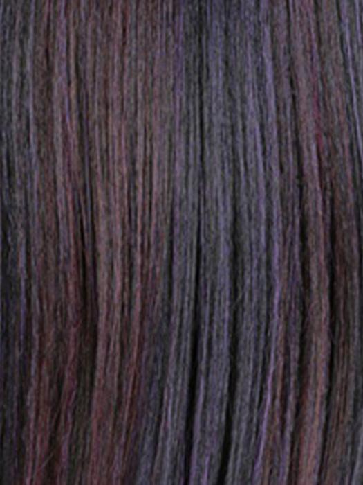 M1PB | 85% Jet Black mixed with Burgundy and Purple