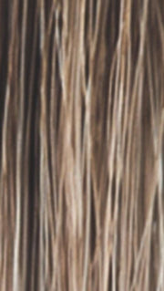 MACADAMIA-LR | The root is soft brown color that melts into a beige blonde color.