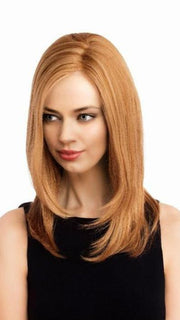 This shoulder length long style comes on a 100% hand tied cap which is high end with great movement and a feminine flair! 
