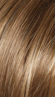 MAPLE SUGAR R | Rooted Medium Brown with Light Honey Brown Base and Strawberry Blonde Highlights