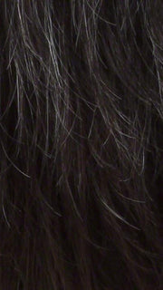 MIDNIGHT PEARL | Dark Brown base with Dark Brown and Silver blend with Silver bangs 