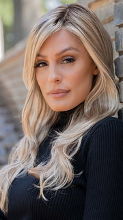 MILES OF STYLE by Jon Renau in SS14/88 SHADED GOLDEN WHEAT | Dark Blonde Evenly Blended with Pale Blonde Highlights and Dark Roots