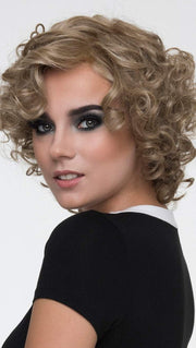 MACEY Wig by ENVY in GINGER CREAM | Dark Beige Blonde underneath highlighted on top with Light Beige Blonde