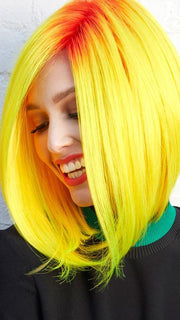 TAYLOR by NORIKO in MANGO SUNRISE | Orange Root with long brilliant gold color throughout.