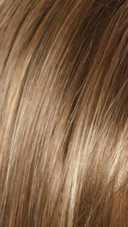 MAPLE SUGAR-R | Rooted Dark with Light Honey Brown base with Strawberry Blonde highlights