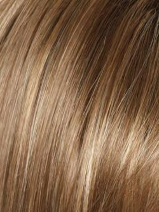 MAPLE SUGAR-R | Rooted Dark with Light Honey Brown base with Strawberry Blonde highlights