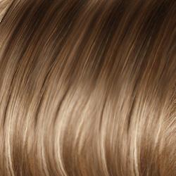Maple Sugar-R Rooted Dark with Light Honey Brown base with Strawberry Blonde highlights