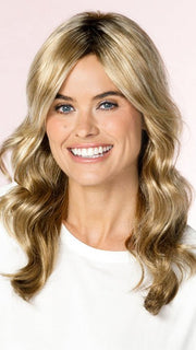 MARIAH by Jon Renau in 12FS12 MALIBU BLONDE | Light Gold Brown, Light Natural Gold Blonde and Pale Natural Gold-Blonde Blend, Shaded with Light Gold Brown