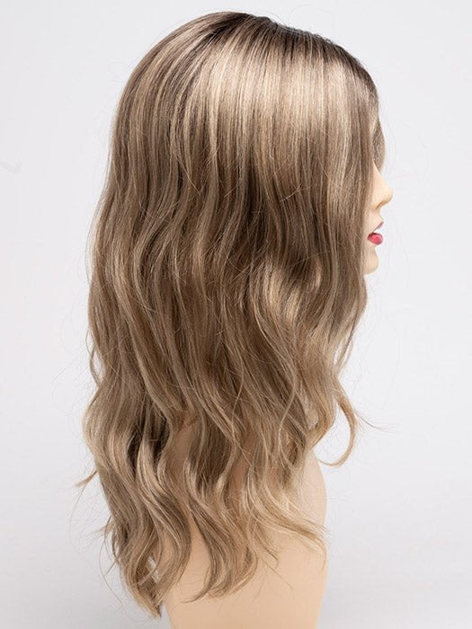 SAHARA BLONDE | Softer Dark Blonde with Light Golden Blonde, and features Chestnut Roots
